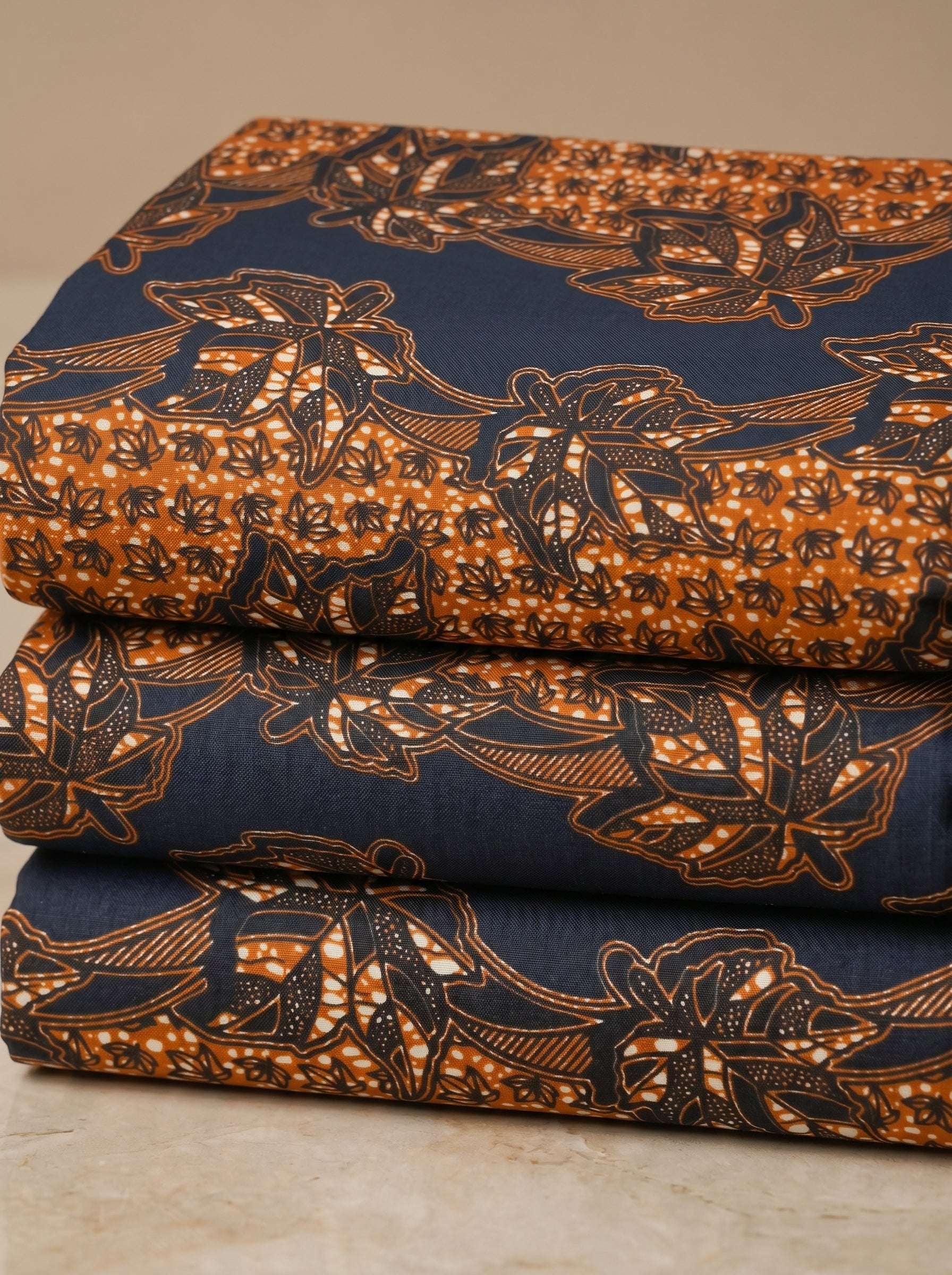 Floral print with golden accents