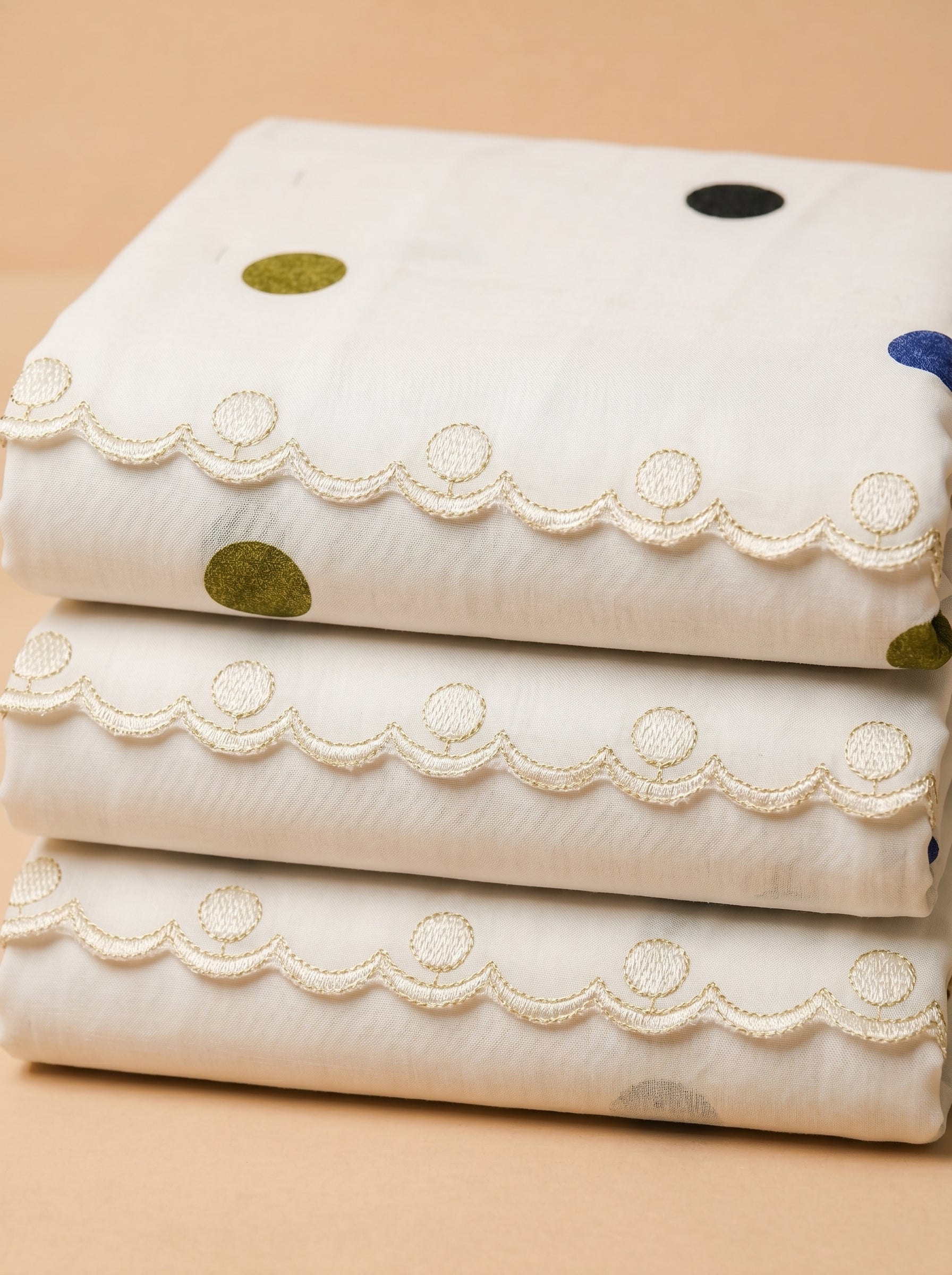 Polka dots on soft Swiss voile