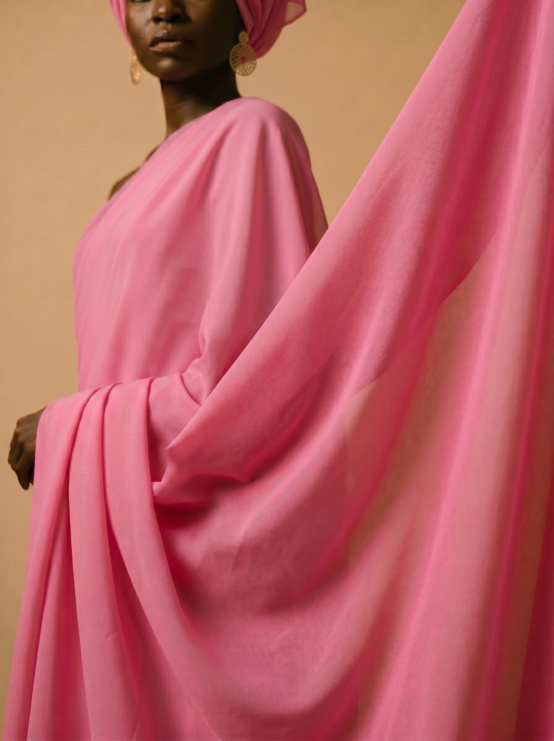 Solid Swiss voile in vibrant pink