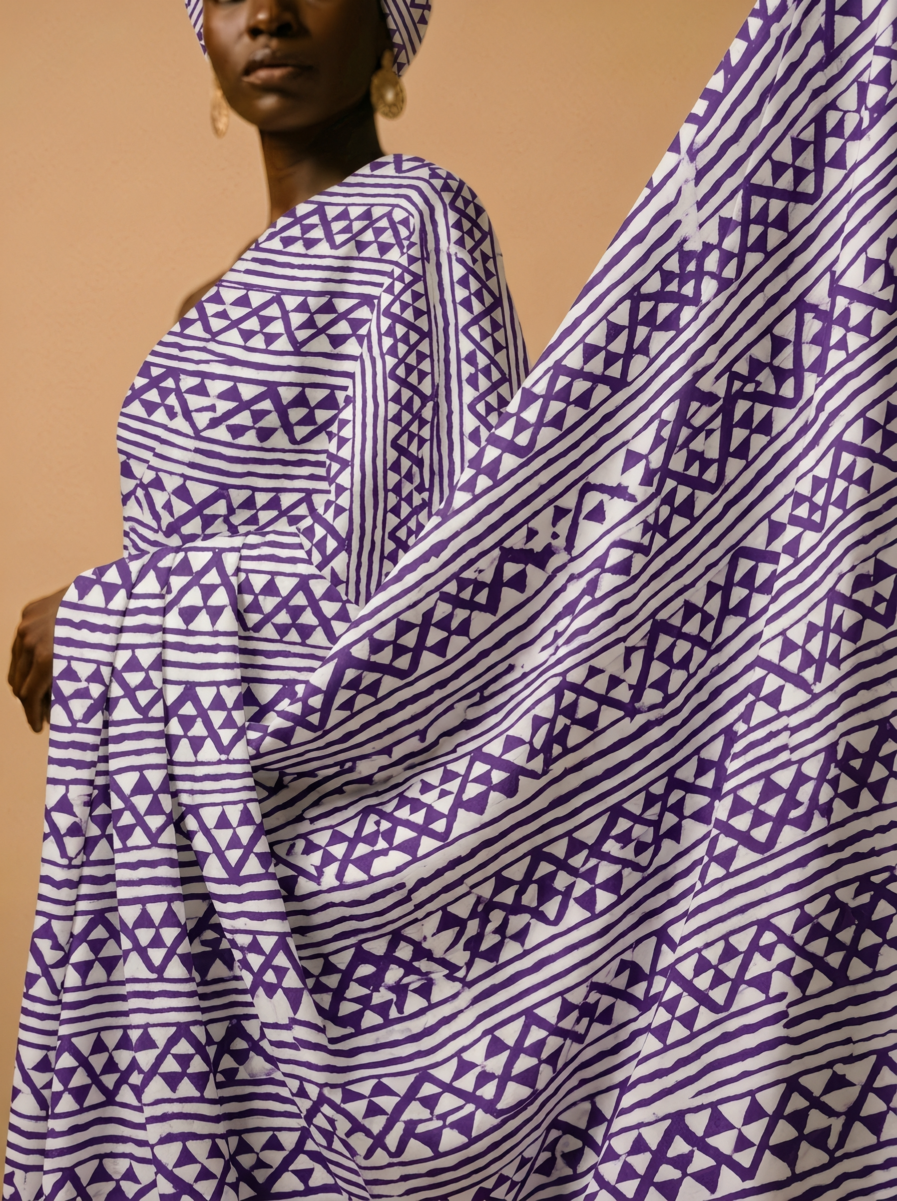 Handcrafted batik stripes with tribal charm