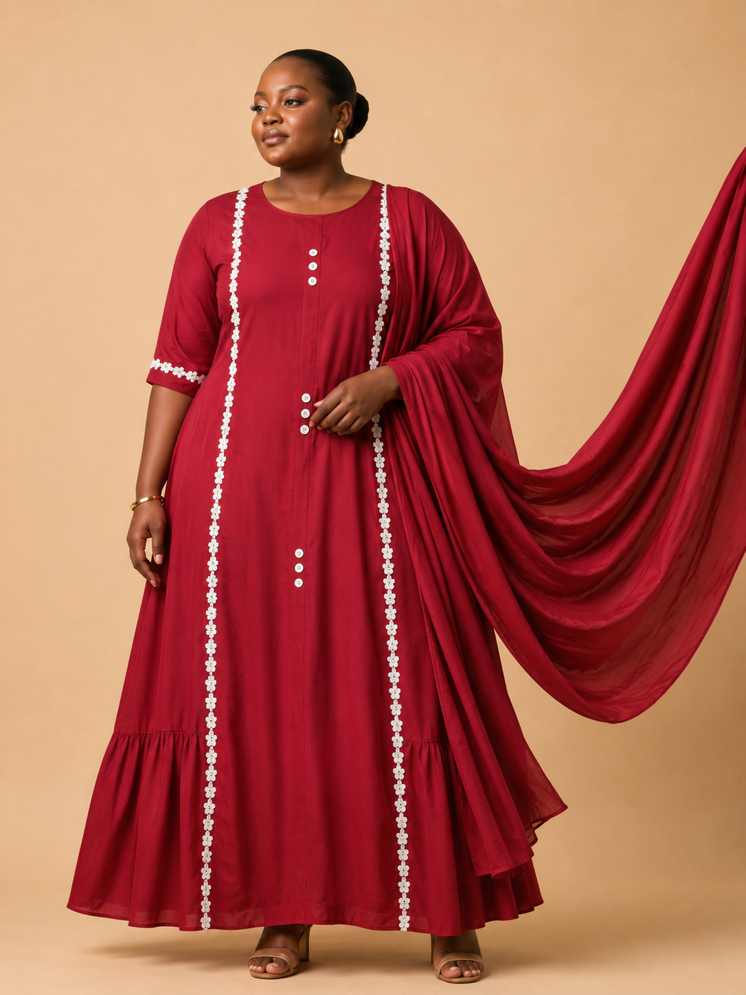Ruby's Kaftaan with Lace