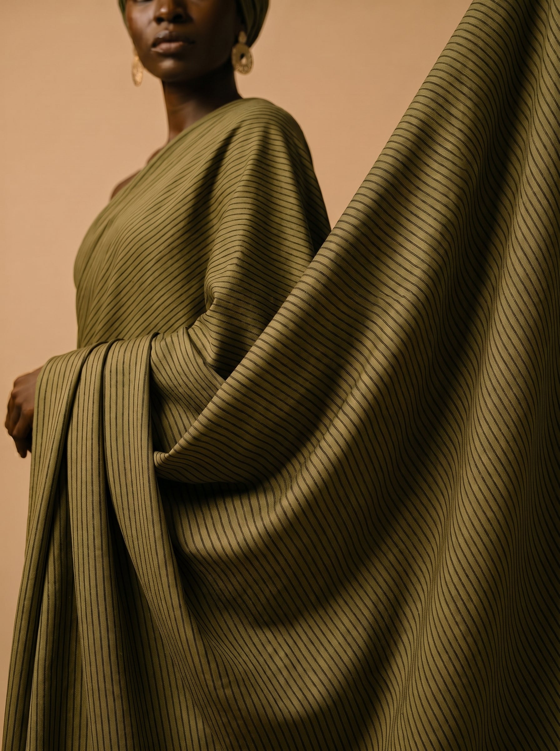 Fine rib texture in soft woven finish