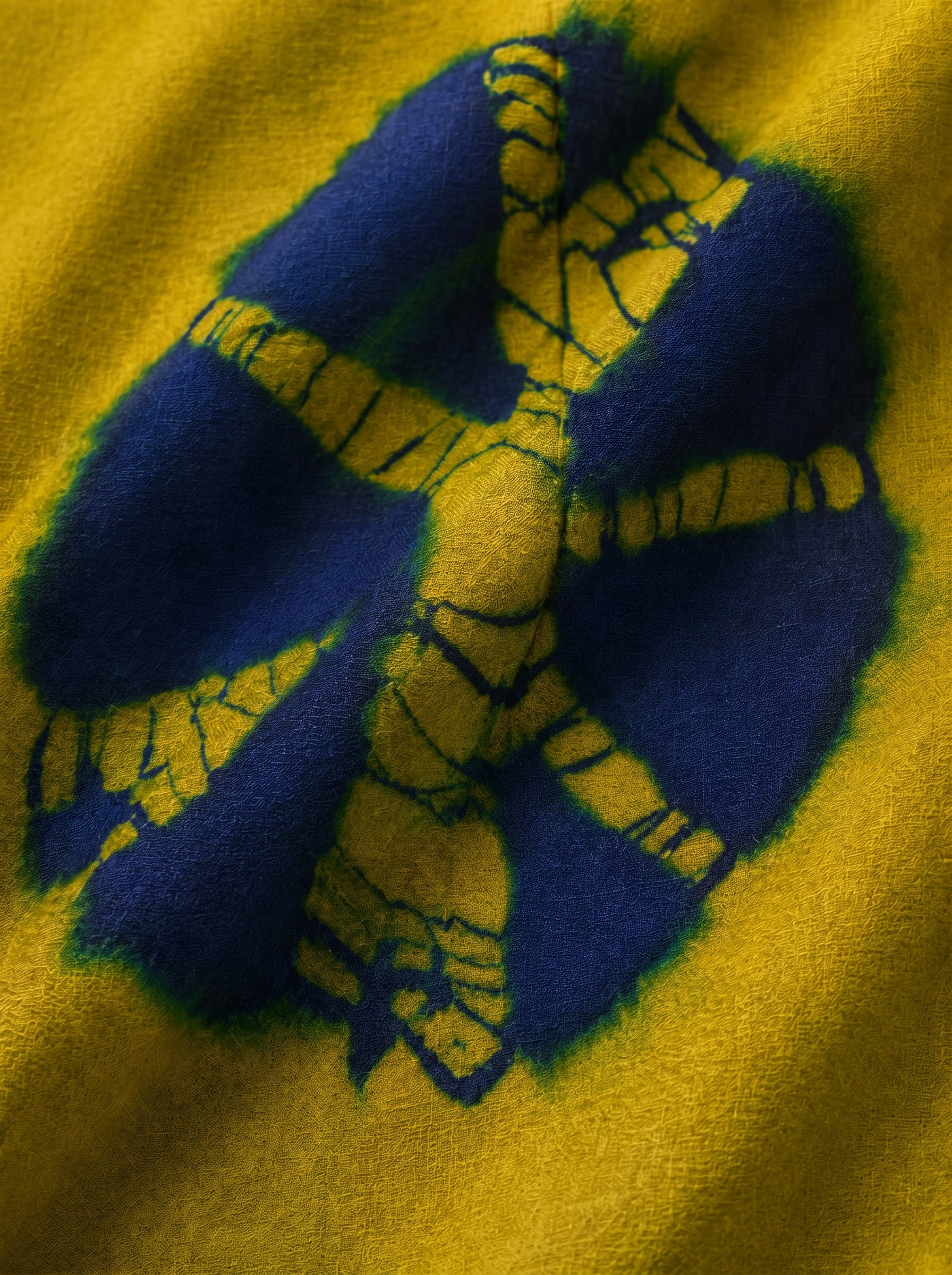 Bold tie-dye design with signature patterns