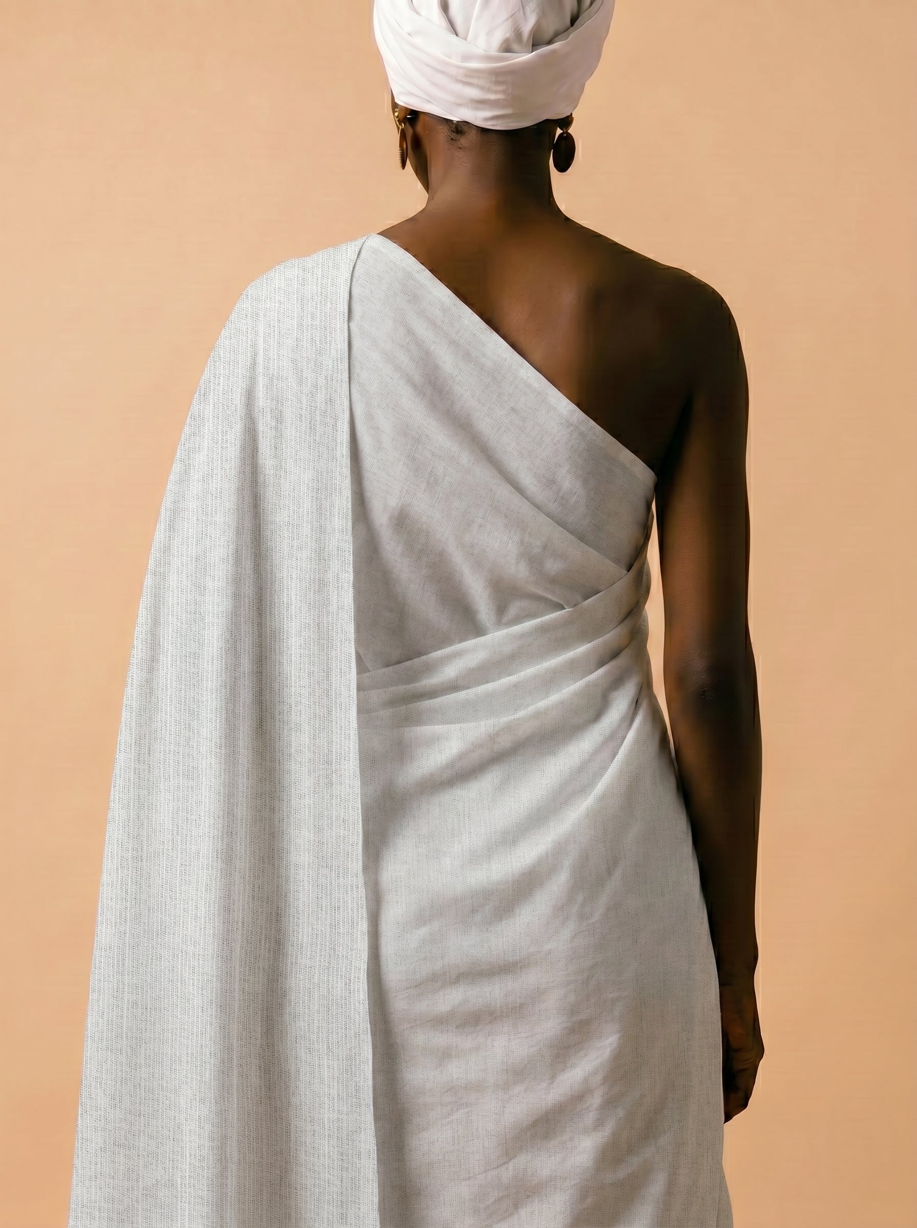 woven texture in soft white finish