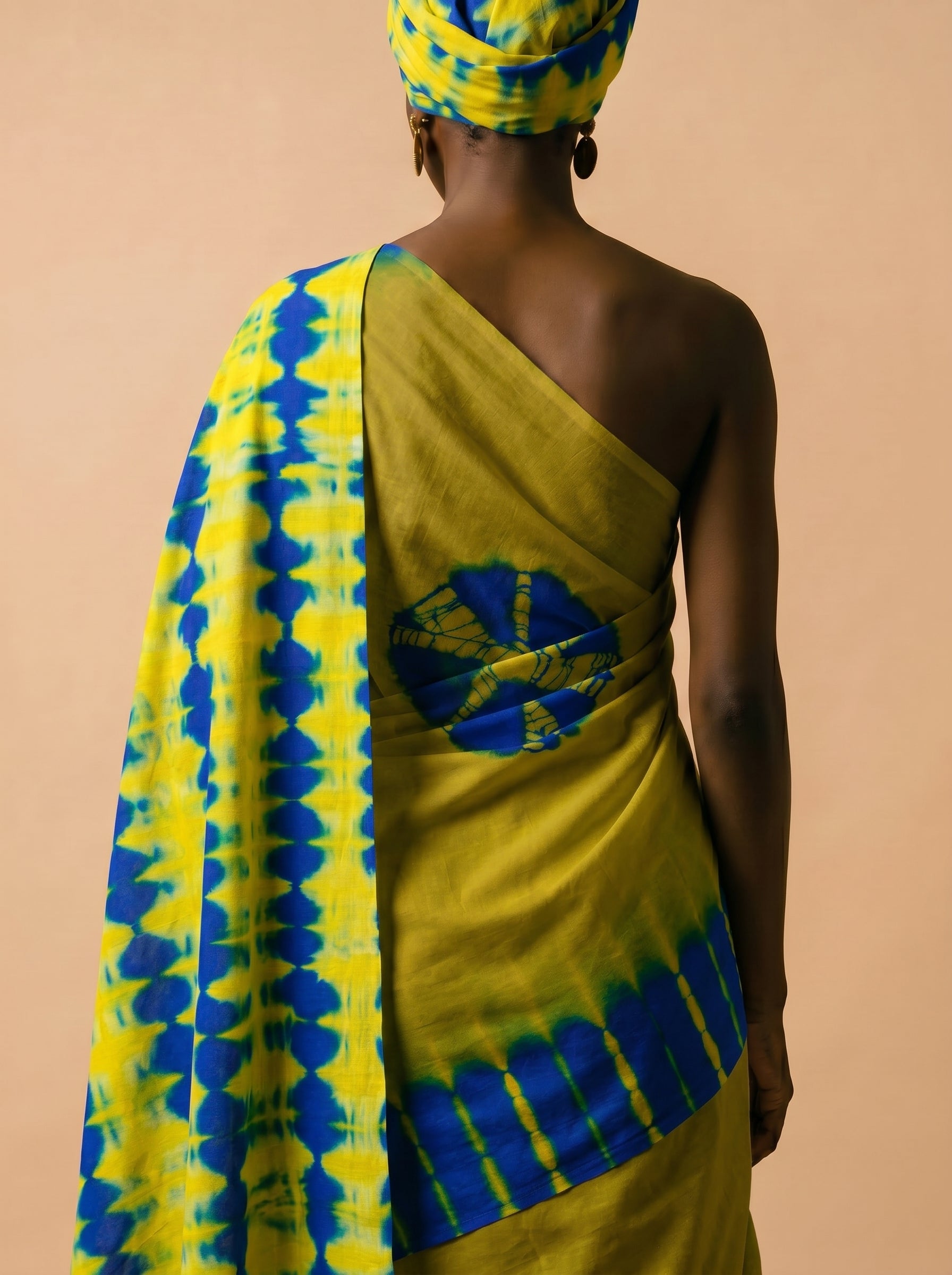 Bold tie-dye design with signature patterns