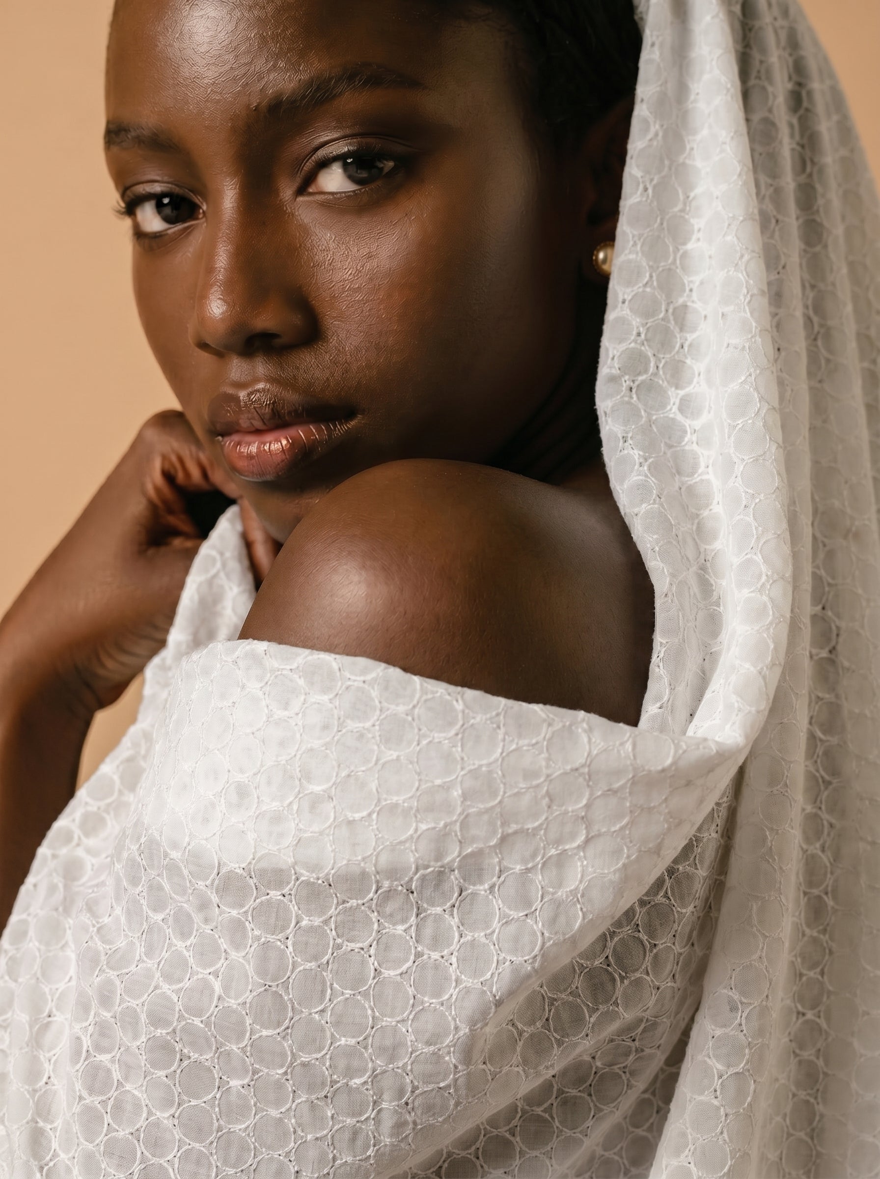 Elegant dry lace on soft cotton base