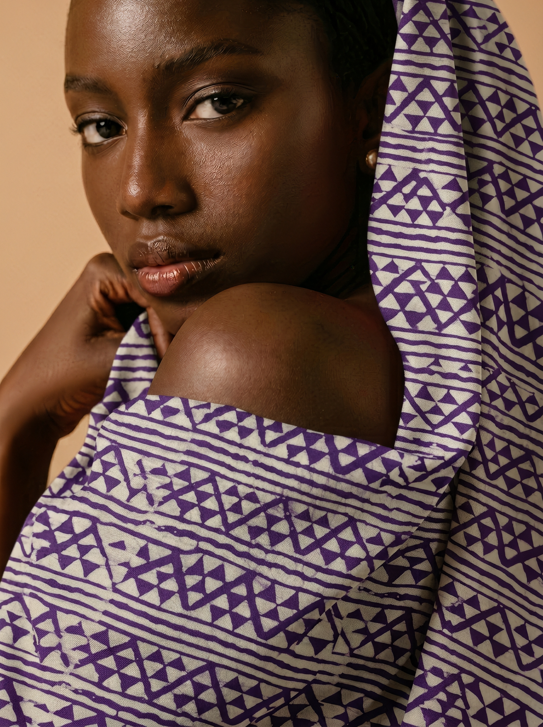Handcrafted batik stripes with tribal charm