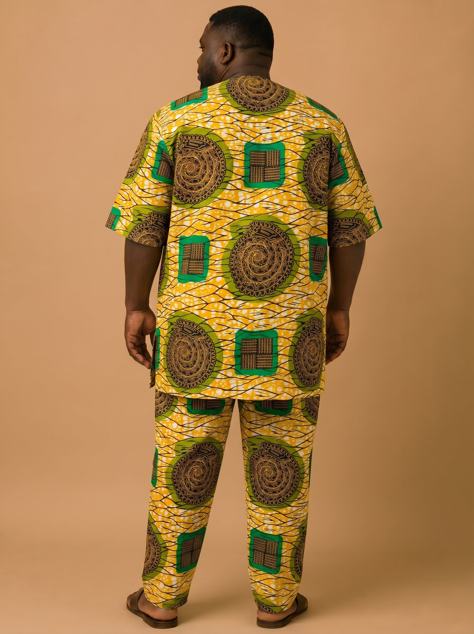 Bold heritage wax print with rich cultural motifs