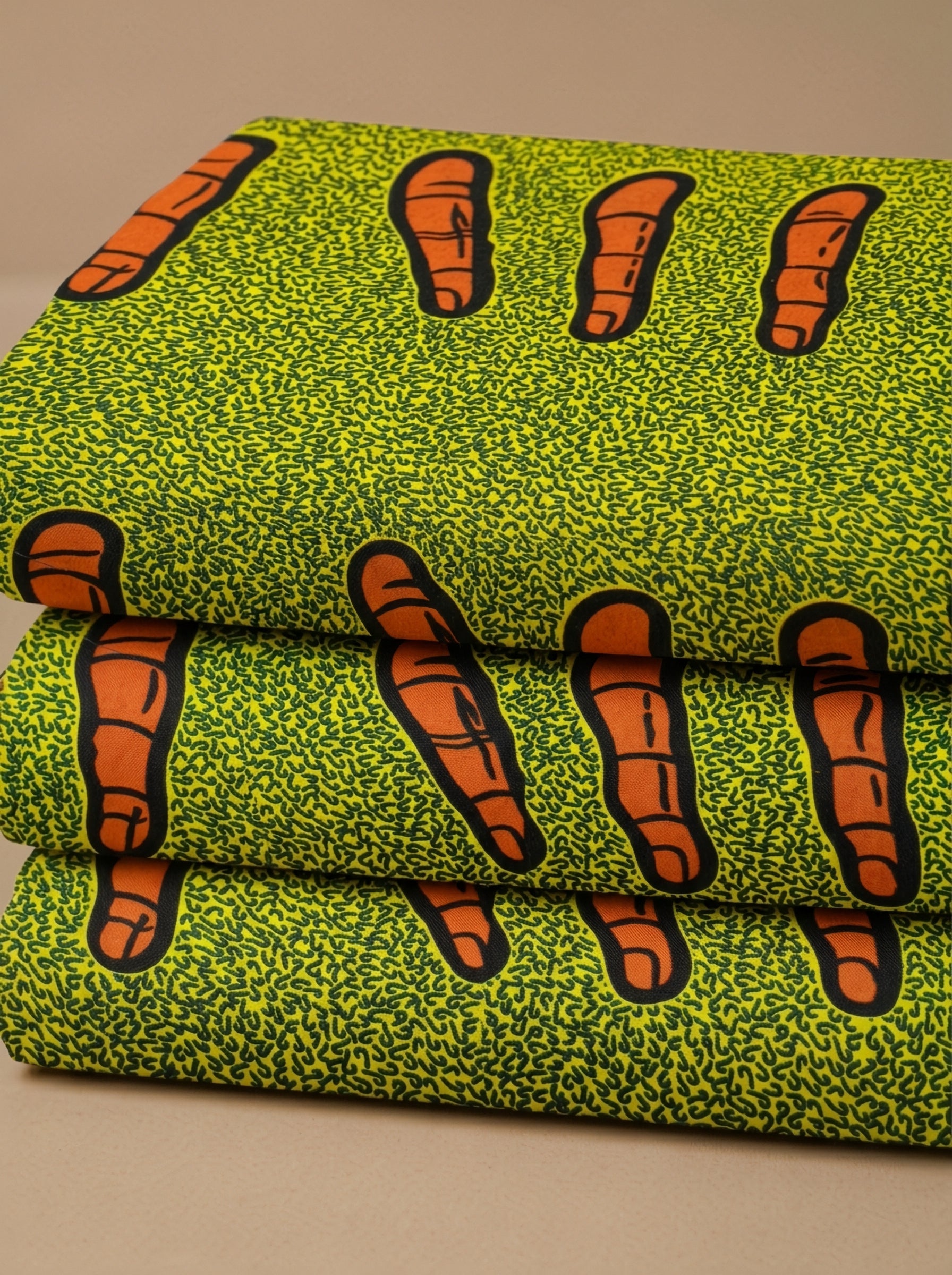 Playful fingers on a vibrant green canvas