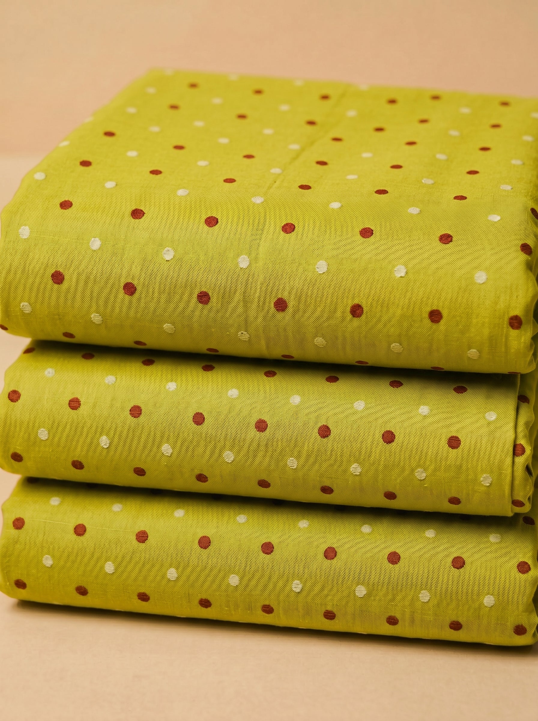 Bright yellow dotted Swiss voile