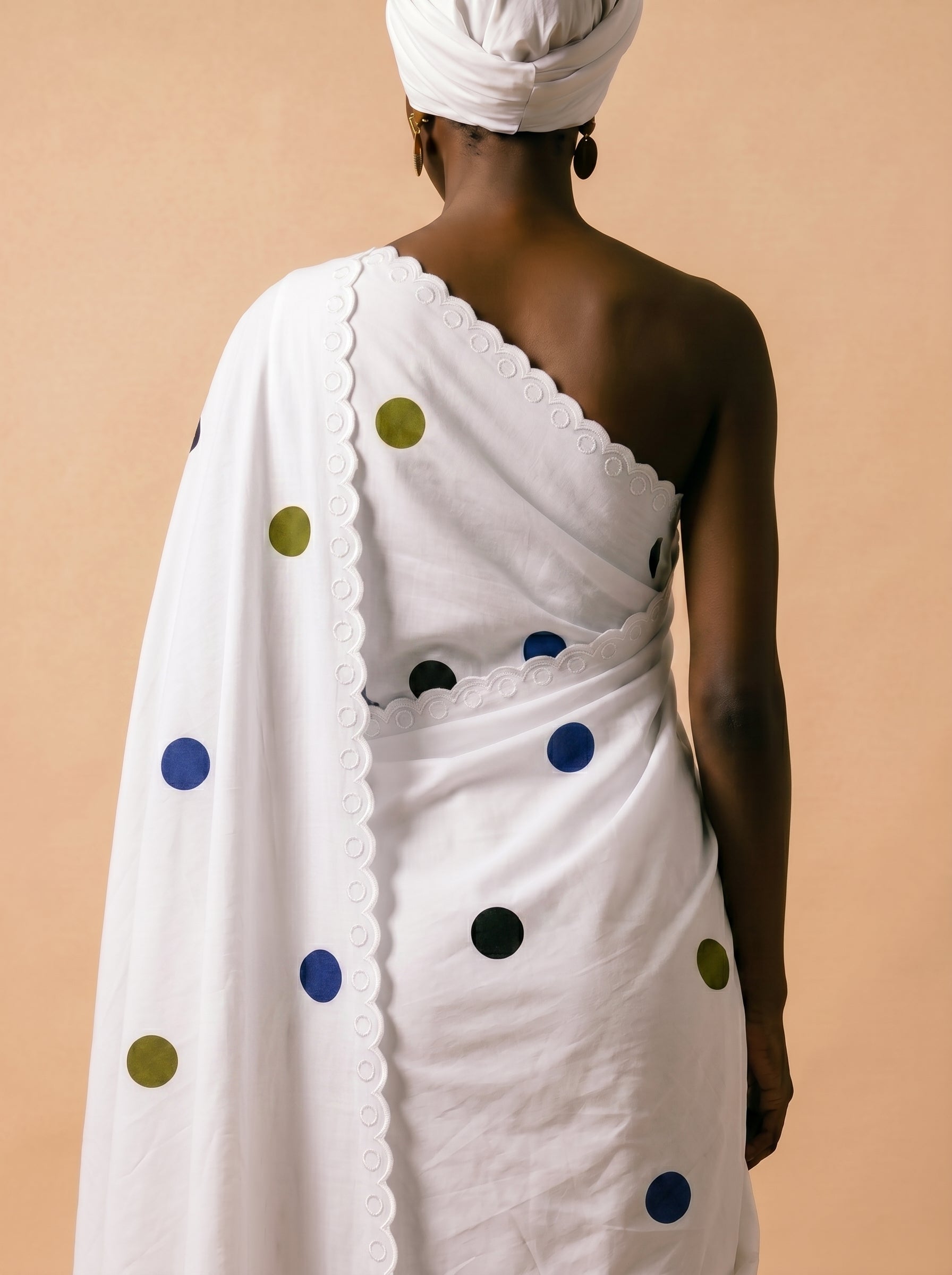 Polka dots on soft Swiss voile