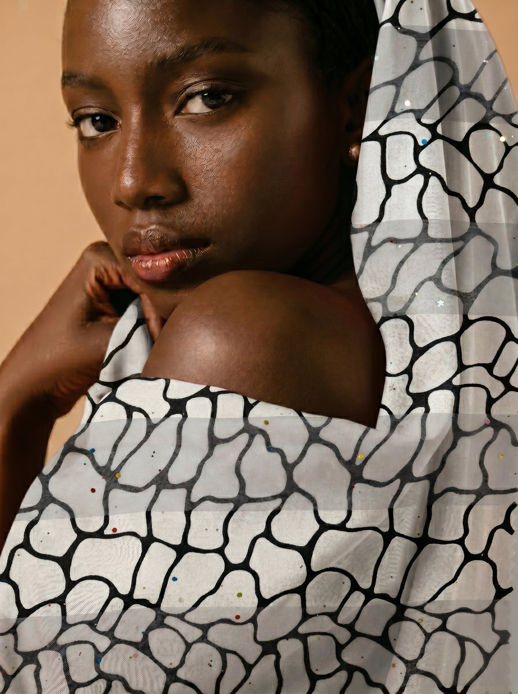 Stone-inspired abstract print